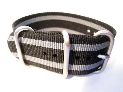 26mm 3 Loop Military Watch Strap Nylon Military Strap With Steel Fittings. UK. • £4.10