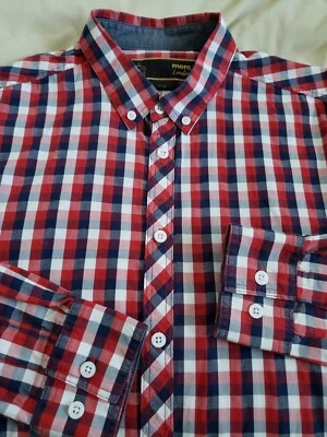 £9.99 • Buy Merc, London Check Shirt, Large.  Mod Shirt. Vgc.