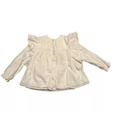 Zara Girls White Button Down Blouse Shirt Size 2-3 Years • $10.97