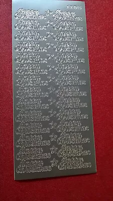 £1.99 • Buy Silver Happy Christmas Card Making Peel Offs       [48]
