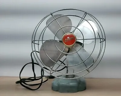 Vintage ZERO Electric Fan McGraw Edison Model 1250R Blue 9  Desk/Wall Mount Work • $28.95