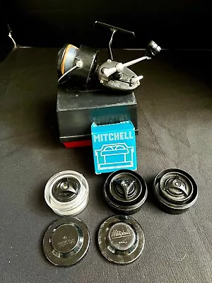 Vintage Mitchell 300 Spining Reel W/Original Box + 3 Extra Spools • $45