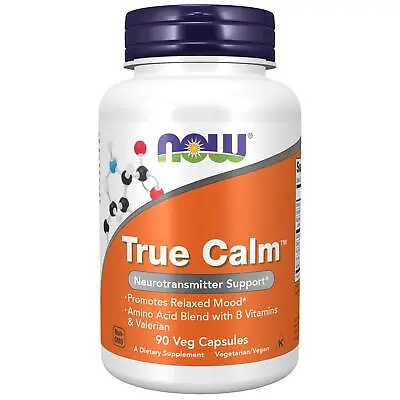 £15.63 • Buy NOW Foods True Calm 90 Veg Capsules, Amino Acid, Relaxes Mood, Neurotransmitter