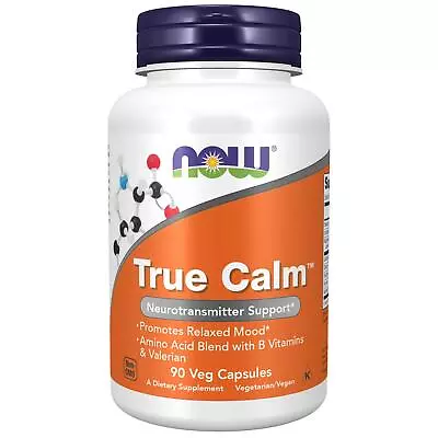 £15.63 • Buy NOW Foods True Calm 90 Veg Capsules, Amino Acid, Relaxes Mood, Neurotransmitter