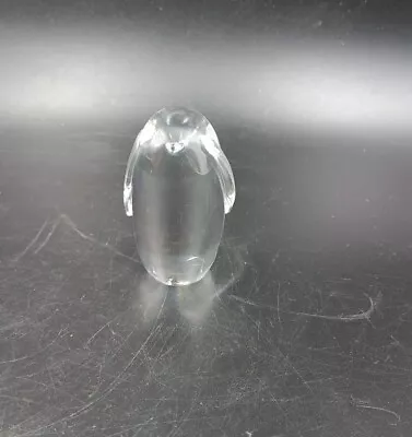 Vintage Hadeland Of Norway Penguin Crystal Art Glass  Figurine Paperweight  • $16.86