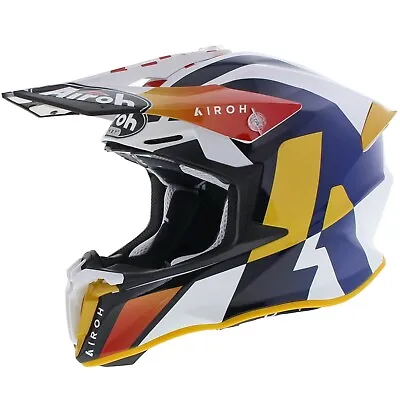 Airoh Twist 2.0 Lift Blue White Orange All Sizes Offroad MX Helmet Free Ship! • $199.99