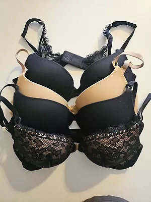 Soma Bras - Embraceable Push-Up 36C - Lot Of 4 Bras - Black And Tan • $60