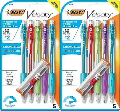 BIC Velocity Mechanical Pencil Thick Point 0.9mm #2 HB 10 Count • $11.49