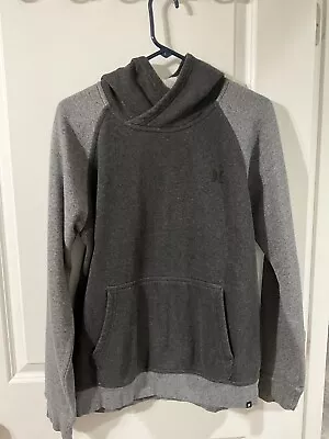 Men Hurley Dark And Light Grey Sweatshirt SZ M Hoodie Pullover • $14.99