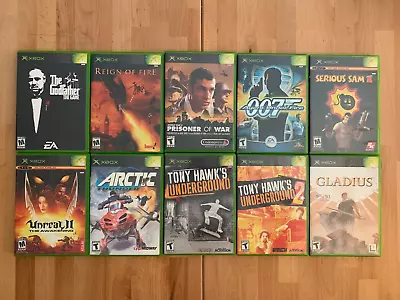 Lot Of 10 Original Xbox Games TESTED AND WORKING Complete In Box CIB • $80