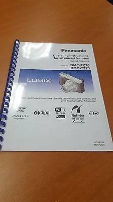 Panasonic Dmc-tz70 Tz71 Camera Manual Guide Instructions Printed 305 Pages A4 • £18.99