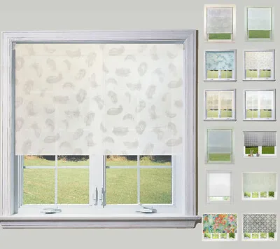 £13.50 • Buy Sheer Roller Blinds, Various Designs, Metal Tube - FREE CUT TO SIZE SERVICE