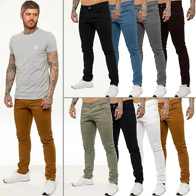 £16.99 • Buy Kruze Jeans Designer Mens Stretch Slim Fit Chinos Trousers All Waist Sizes Holt
