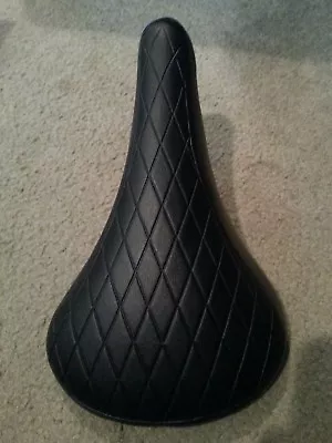 Black Bmx Diamond Pattern Bicycle Seat old School Look Bmx Bicycles • $18.99