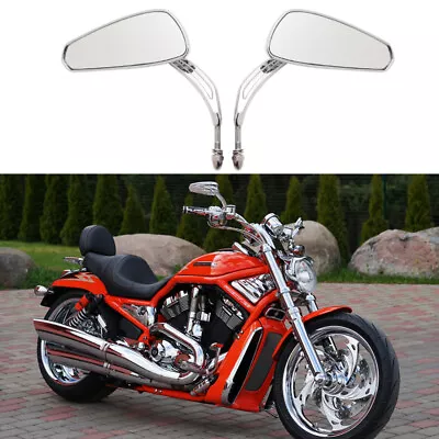 For Harley Davidson V-Rod Night Rod Fatboy Motorcycle Rear View Mirrors Chrome A • $55.15