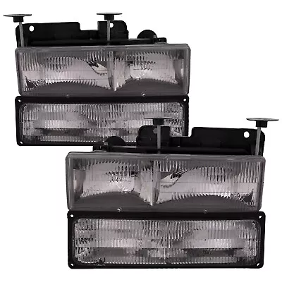 Headlight Halogen Chrome 4-Piece Stock Style Set Fits 94-99 Chevrolet Truck • $59.99