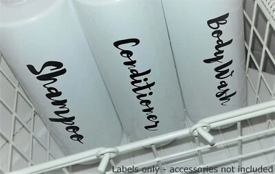 £1.60 • Buy Bathroom Label Vinyl Sticker Decal Mrs Hinch For Shampoo Soap Gel Pump Bottle 