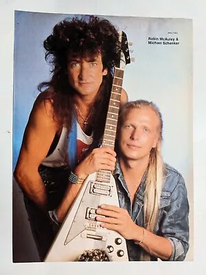 Michael Schenker / Robin Mcauley / Magazine Full Page Pinup Poster Clipping (1) • $12.99