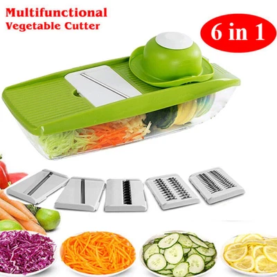 £9.99 • Buy Vegetable Slicer Mandolin Carrot Potato Fruit Cutter Shredder Grater Chopper Kit