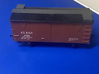 Scientific Toys Eztec Brown Box Car AT & SF 6789 For G Gauge Train • $9.99