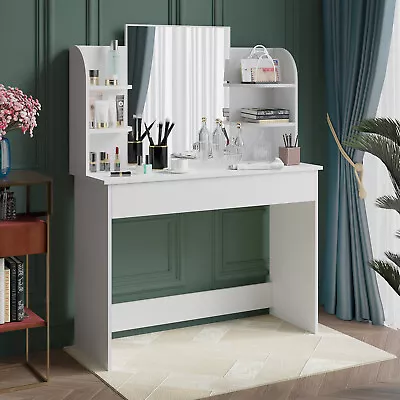 $137.99 • Buy Ufurniture Dressing Table Makeup Mirror Vanity Jewellery Storage Shelf Organizer