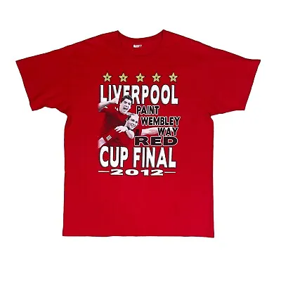 £22.95 • Buy LIVERPOOL FC 2012 FA Cup Final Mens Vintage Football Graphic T Shirt VGC LARGE 