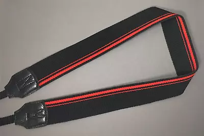 EXCELLENT! Vintage Neck /Shoulder Camera Strap Black /Red • £9.98