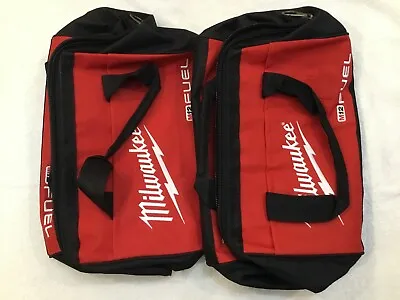 2 New Milwaukee Fuel M12 13  Heavy Duty Contractors Tool Bags 13  X 9  X 10  • $26.89