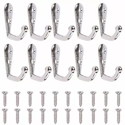 20Pack Hanging Metal Single Hook Clothes Hat Coat Robe Wall Door Hangers Hooks • $9.10