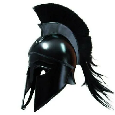 Medieval Corinthian Helmet With Plume Fully Functional Knights Gift Item • £102
