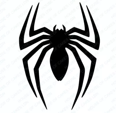 PRE-CUT Black Spider 3/4/5 INCH HEIGHT EDIBLE Icing Cake Topper • £3.68