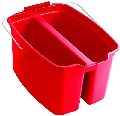 Rubbermaid Commercial Products Mop Bucket Pail Double Cleaning Tool Red Plastic  • $27.80