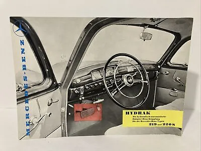 1957 MERCEDES-BENZ Original 219 & 220S Hydrak Brochure Catalog German • $35