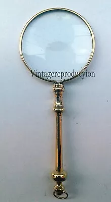 Antique Vintage Brass Handle Magnifier Nautical Magnifying Glass For Men Gift • $15.25