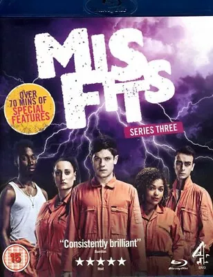 PLAYED ONCE Misfits Series Three UK Blu-Ray Region Free Season 3 • $24.99