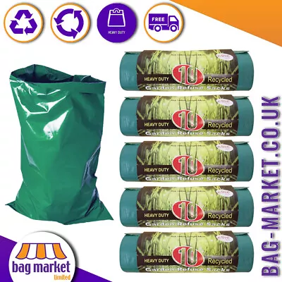 Heavy Duty Green Garden Waste Bags / Sacks - 85L - Bin Refuse Rubbish Roll • £36.99