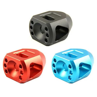 Tanker Style Short Muzzle Brake Triangular Baffl 1/2x28 Pitch For 223 • $19.95