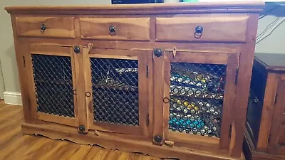 Gorgeous SIDEBOARD - Solid Sheesham Indian Rosewood 3 Door 3 Drawer • £350