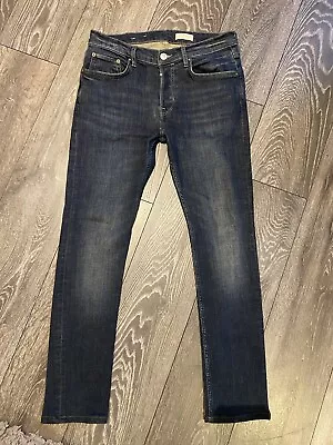 All Saints Cigarette Jeans 32x31 Indigo Blue Stretch Slim DesignerFree P&P • £22.99