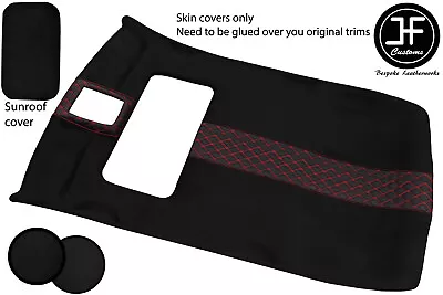 $351.99 • Buy Red Diamond Stitch Sun Roof Headlining Luxe Suede Cover For Vw Jetta Mk4 5dr