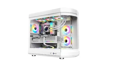 PC Gaming ATX Case - IONZ KZ-T22 Tank Panoramic Tempered Glass Dual Chamber • £89.99