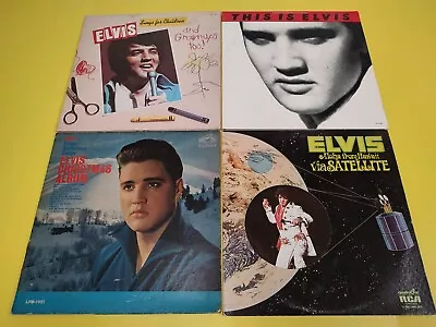 ELVIS PRESLEY LP COVERS ONLY LOT OF 4 : Christmas Aloha Hawaii Children This Is • $14.99