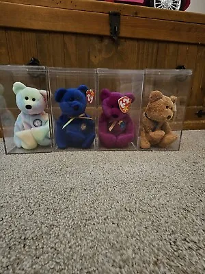 TY Beanie Babies Bears 4 Mint Condition BirthdayClubbymillenium Fuzz • £15