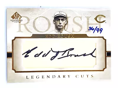 Edd Roush 2005 UD SP Legendary Cuts Autograph 36/99 Auto HOF #LC-ER Card Rare • $154.95