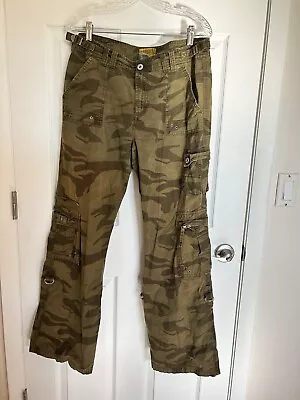 VINTAGE Y2K Z. Cavaricci SZ 12 Workwear Camo Cargo MILITARY Pants Convertible • $15