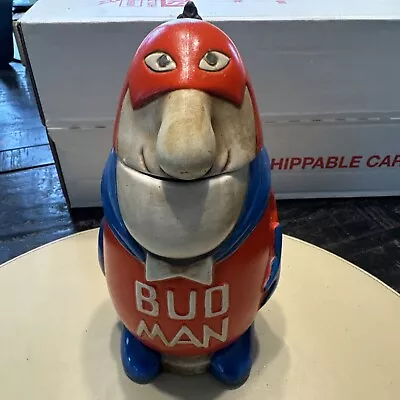 Anheuser-Busch /  Budweiser Stein “Bud Man” CS1 (Version #1) EXTREMELY RARE 1975 • $175