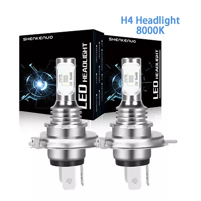 Ice Blue H4 9003 Motorcycle LED Headlights Bulb High/Low Beam 40W 8000K Lamp • $17.50