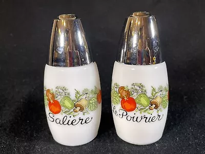 Vintage Gemco Milk Glass Salt & Pepper Shakers French La Saliere & Le Poivrier • $15