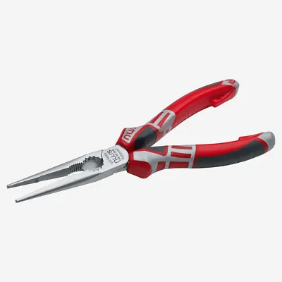 NWS 8  Chain Nose Pliers (Radio Pliers) - Matte Chromium - SoftGripp Tethered A • $42.11