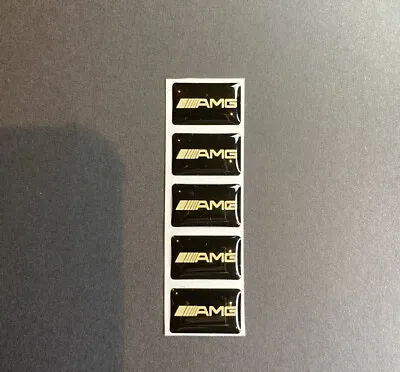 Mercedes AMG 5x Badge Sticker Emblem Logofor Wheels/Steering Wheel • $25